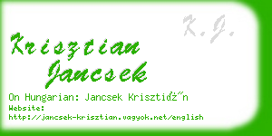 krisztian jancsek business card